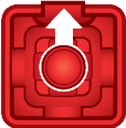 red block with an arrow pointing up
