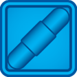 blue block with a diagonal line from bottom left to top right