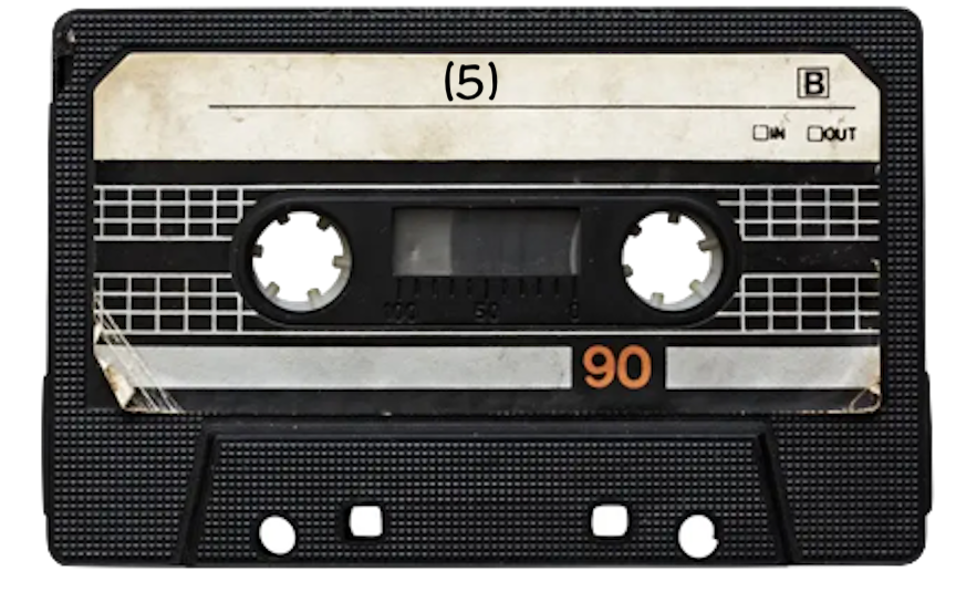 A picture of a mixtape with text reading (5)