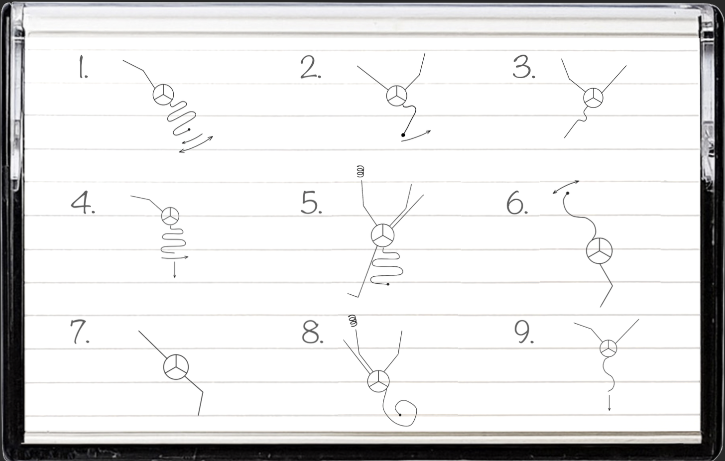 A track listing for the first mixtape, numbered 1 through 9