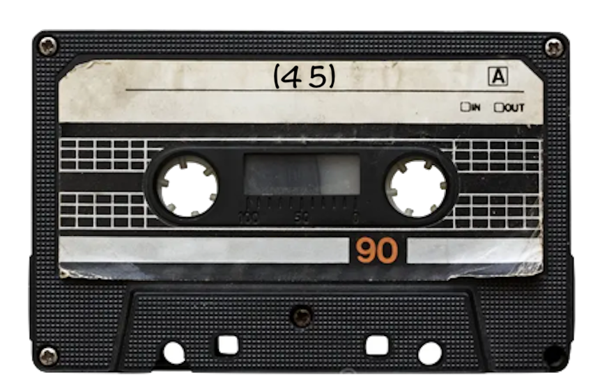 A picture of a mixtape with text reading (4 5)