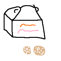 first squiggle is orange, second squiggle is pink