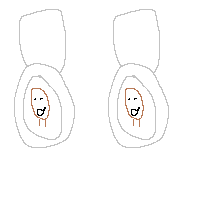 the innermost circle of each object is brown